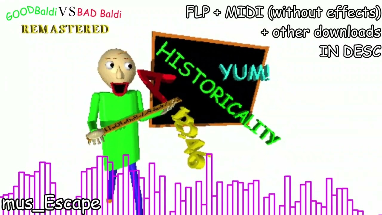 GOOD BALDI VS BAD BALDI OST (Escape Music Midi + FLP download)