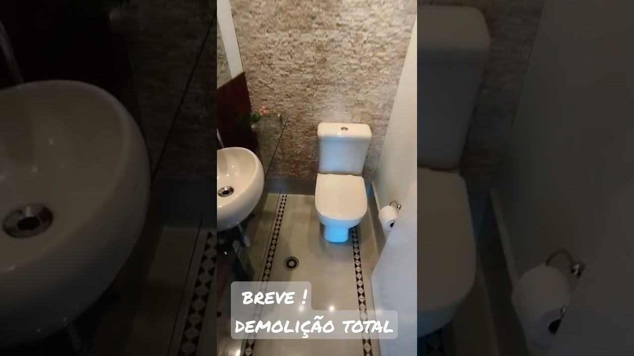 lavabo pequeno decorado  breve demoli&ccedil;&atilde;o total.