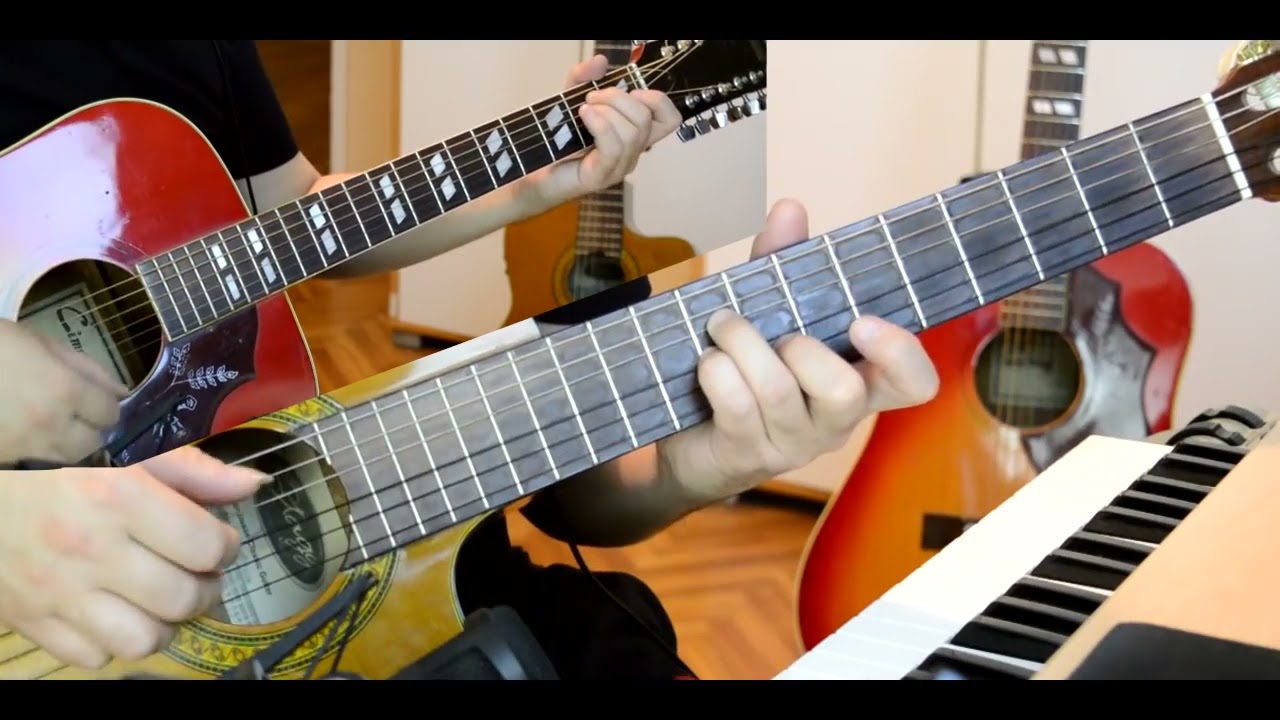 REUPLOAD Volio bih da si tu   Crvena Jabuka   guitar cover lesson TAB u opisu