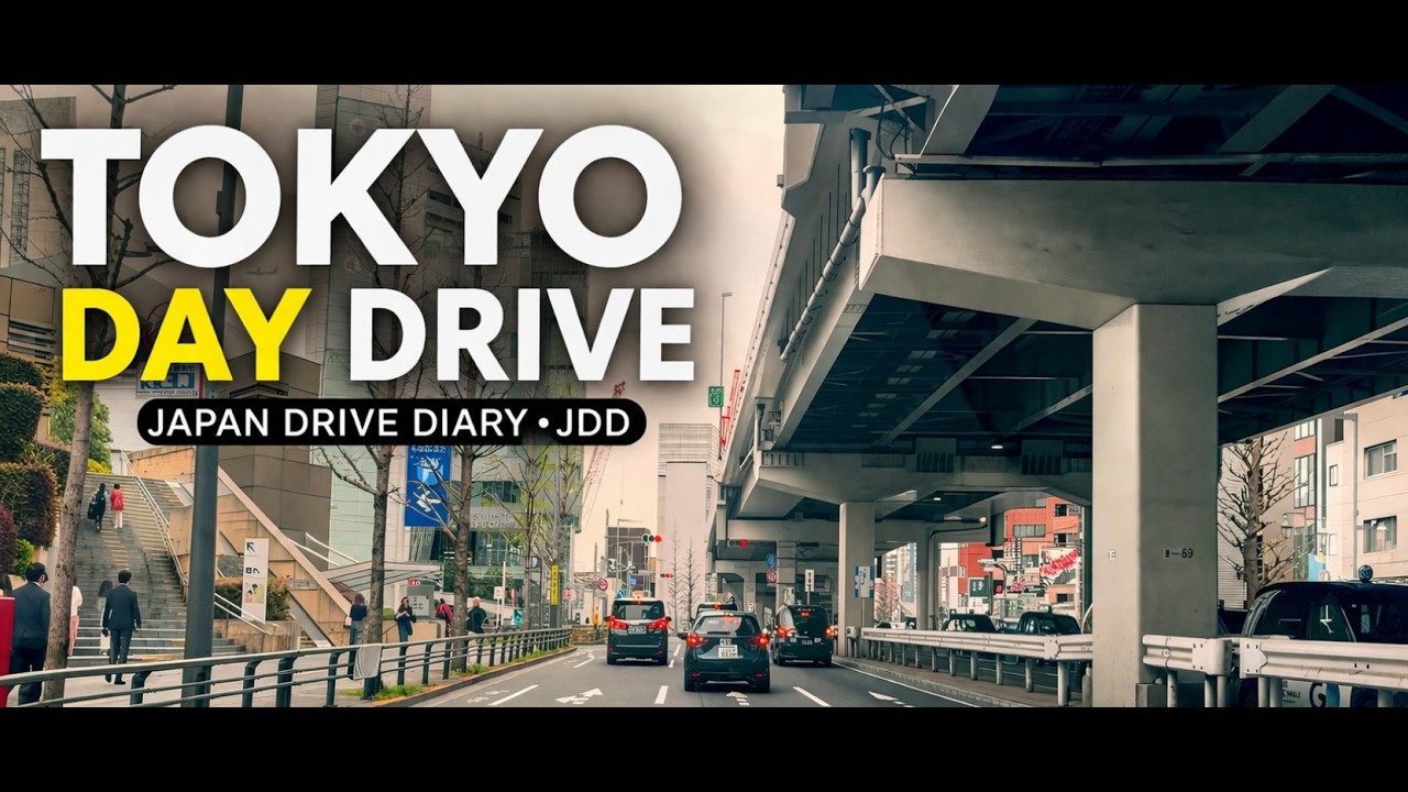 Tokyo Day Drive 🇯🇵 Sunny Streets, City Views & Calm Japan Vibes