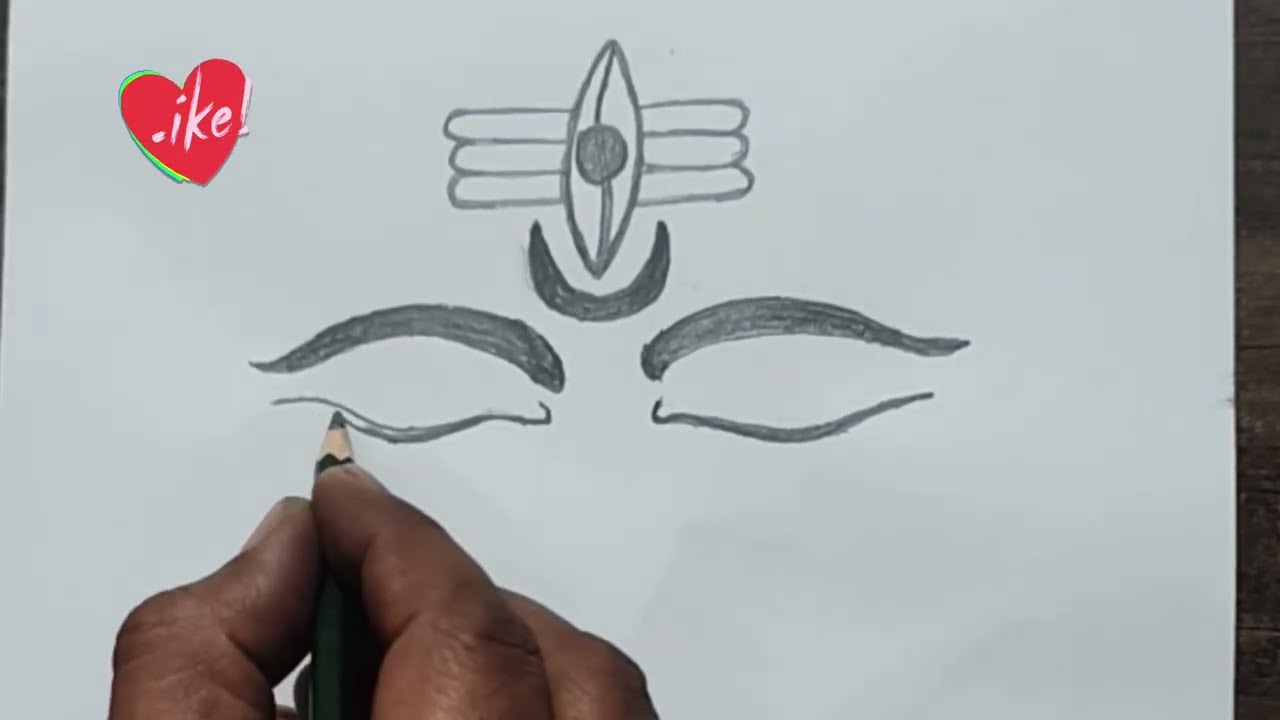 Drawing Bholenath Baba in meditation 