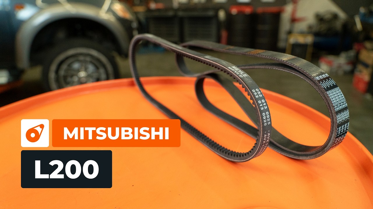 Cómo sustituir: correa poli V en MITSUBISHI L200 KA [TUTORIAL AUTODOC]