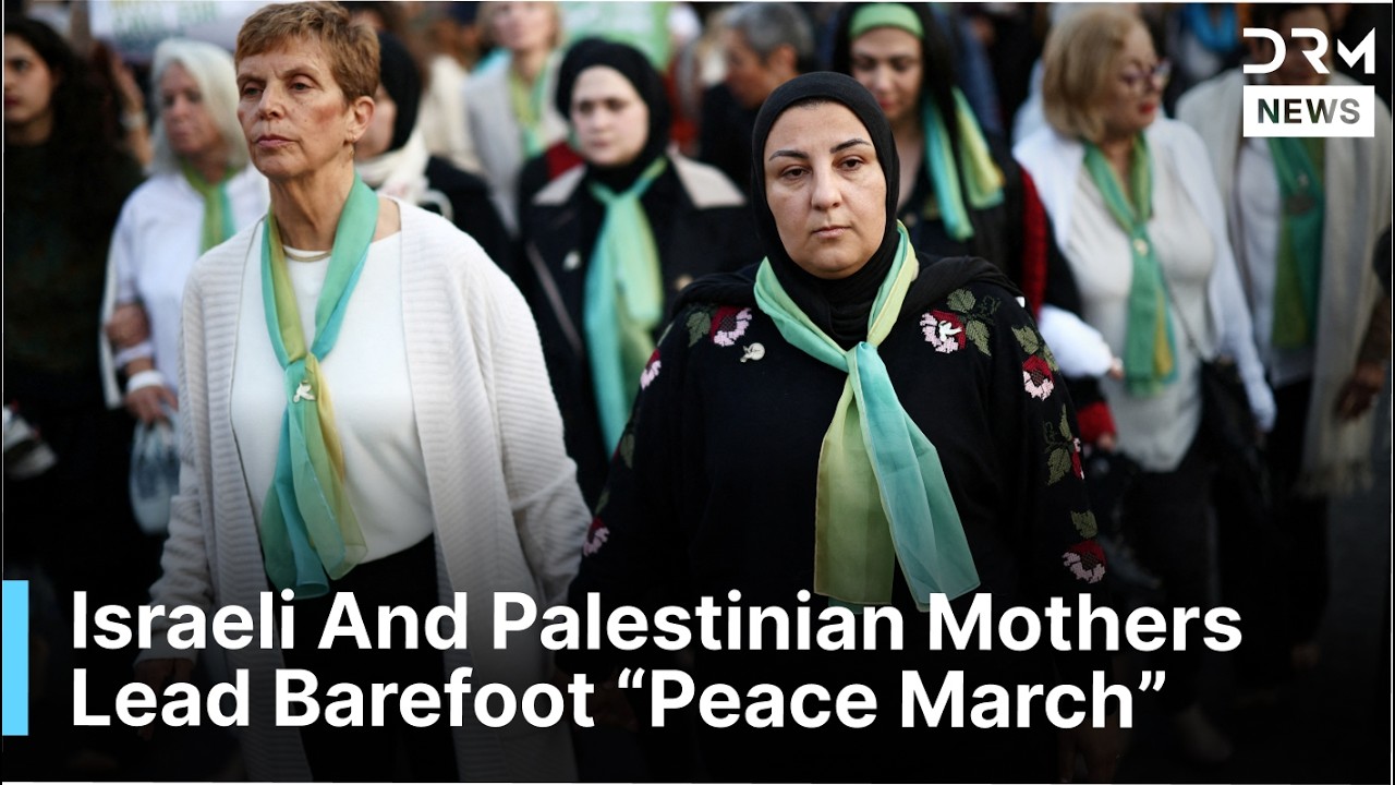 Israeli And Palestinian Mothers Walk Barefoot For Peace In Rome Streets | DRM News | AC1F