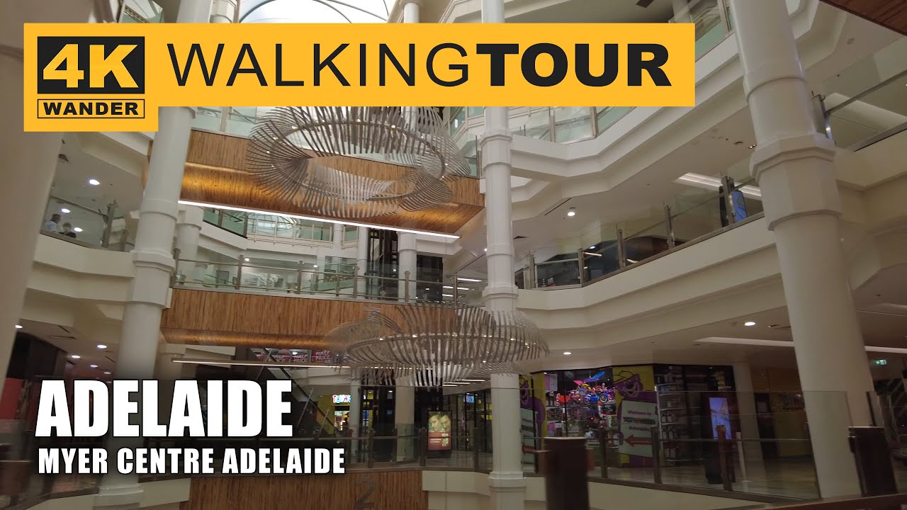 Myer Centre Adelaide Walking Tour in Adelaide, Australia (4K 60fps)