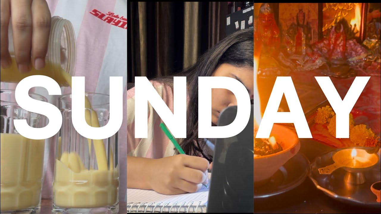 Mini Sunday Vlog 💛☀️ | Walk, Pooja, Cleaning & Study | SV1