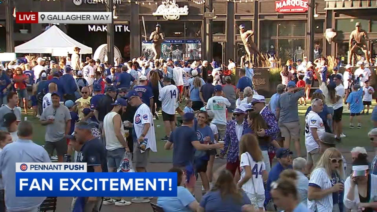 Fans celebrate as Cubs take game 1 in Wild Card series