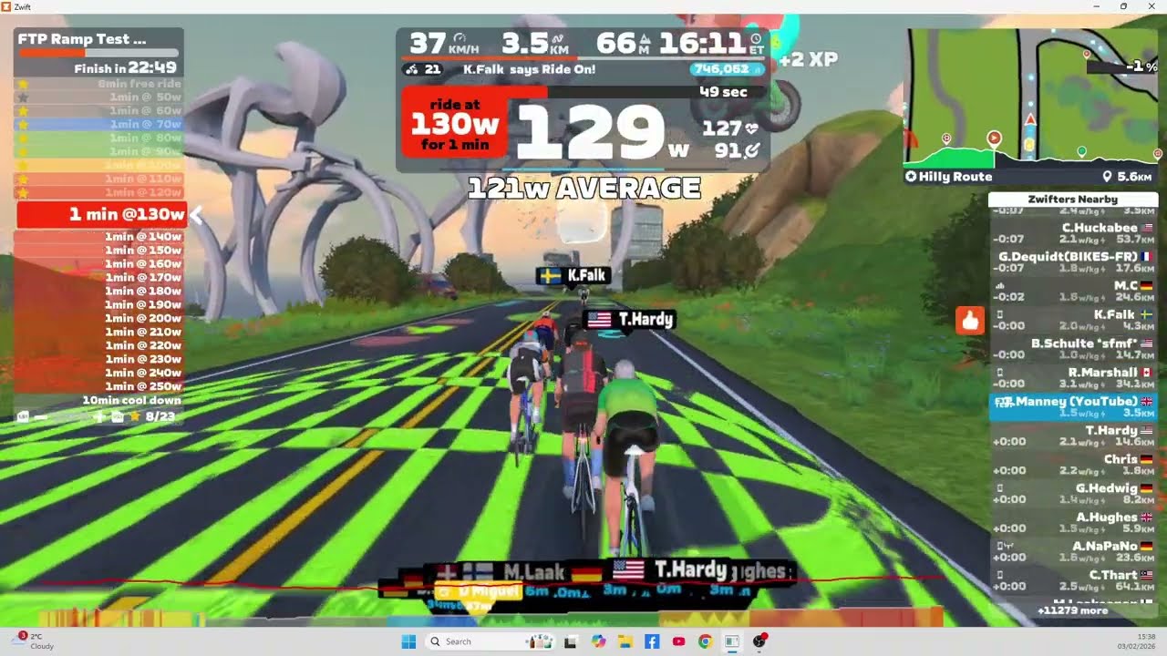 Zwift FTP Test - Diabolical lol