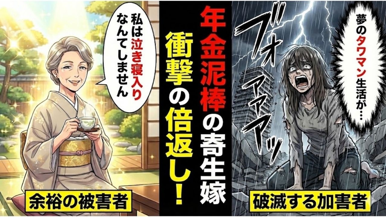 【スカッと逆転】年金泥棒の嫁を成敗〜奪われた家と私の逆襲〜｜AIマンガ劇場