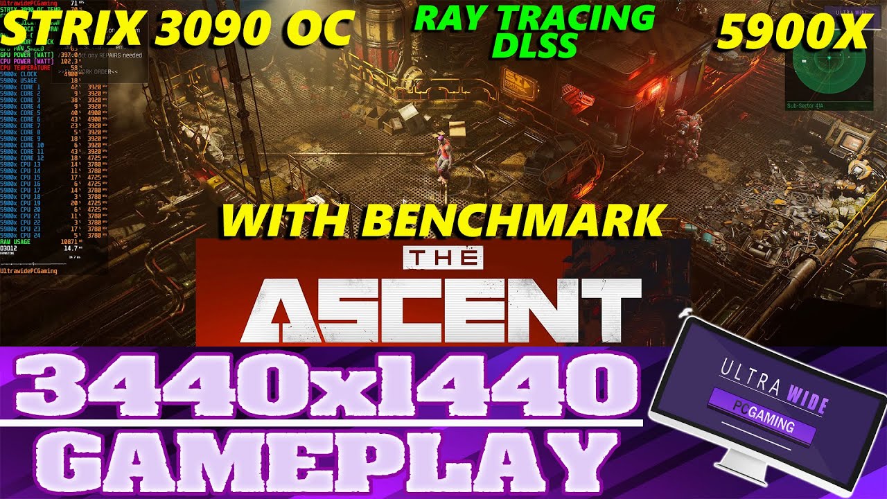 The Ascent Gameplay - Ultrawide 3440x1440 - RTX 3090 - 5900x - First 10mins - Benchmark