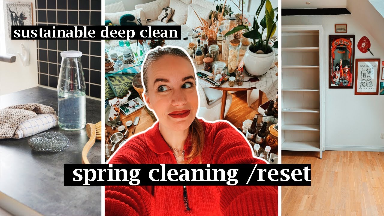 SPRING CLEANING // zero waste kitchen cleaning and reset vlog