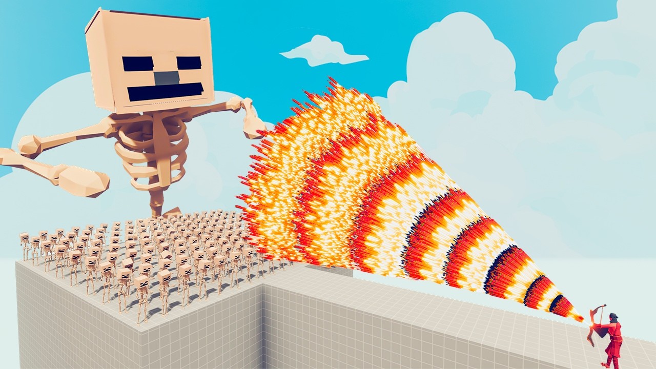 200x MINECRAFT SKELETON + 1x GIANT vs EVERY GOD  Totally Accurate Battle Simulator TABS