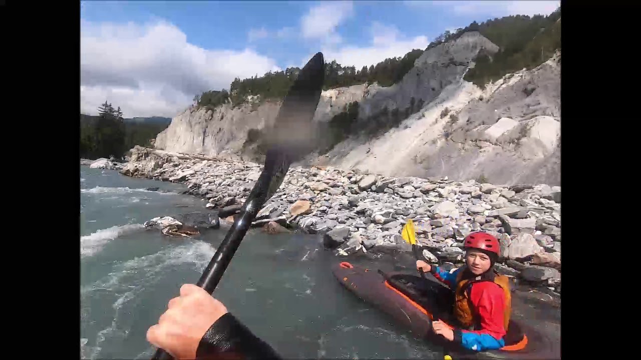 Vorderrhein  , Kajak ,  Ruinaulta ,  Flimser Schlucht , Ilanz-Reichenau mit Björn und Lars .