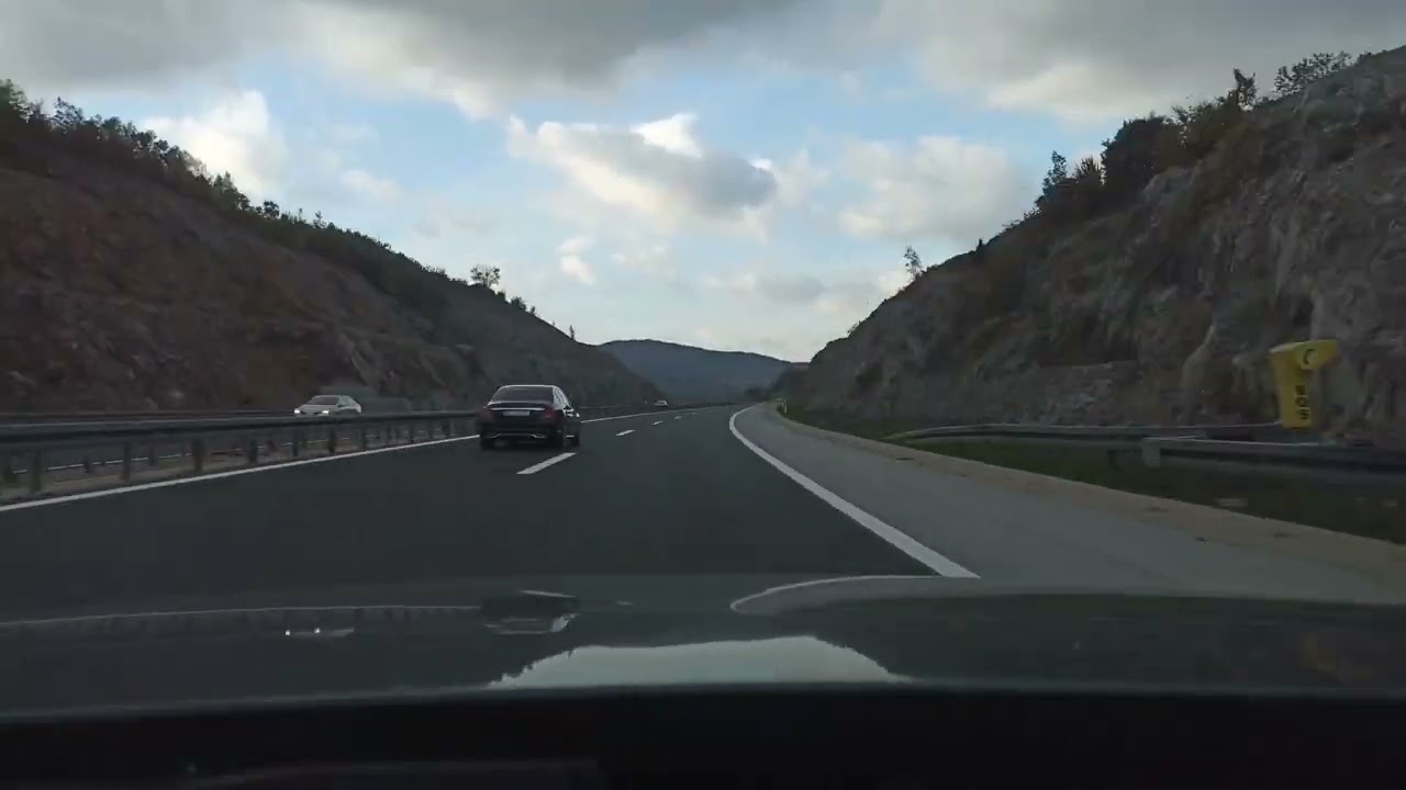 Full HD timelapse driving Croatia, island Vir to West-Gate Zagreb