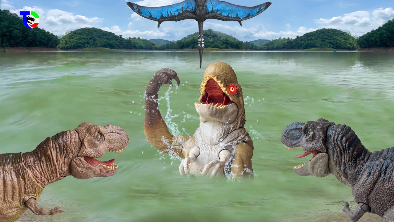 D-Rex Vs T-Rex Vs Quetzalcoatlus 🦖 Jurassic World Rebirth | T-Rex River Raft Chase Scene