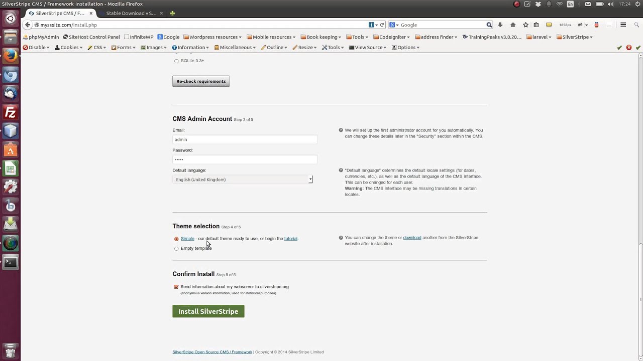 SilverStripe CMS tutorial 01 Installation