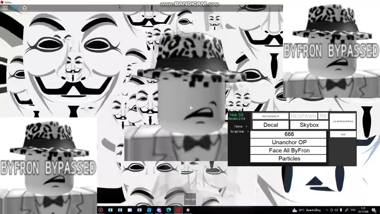 ROBLOX BYFRON BYPASSED | HUB SS IN ROBLOX 2017 | FE 100% | SERVER SIDE | FREE | rip goodRc7