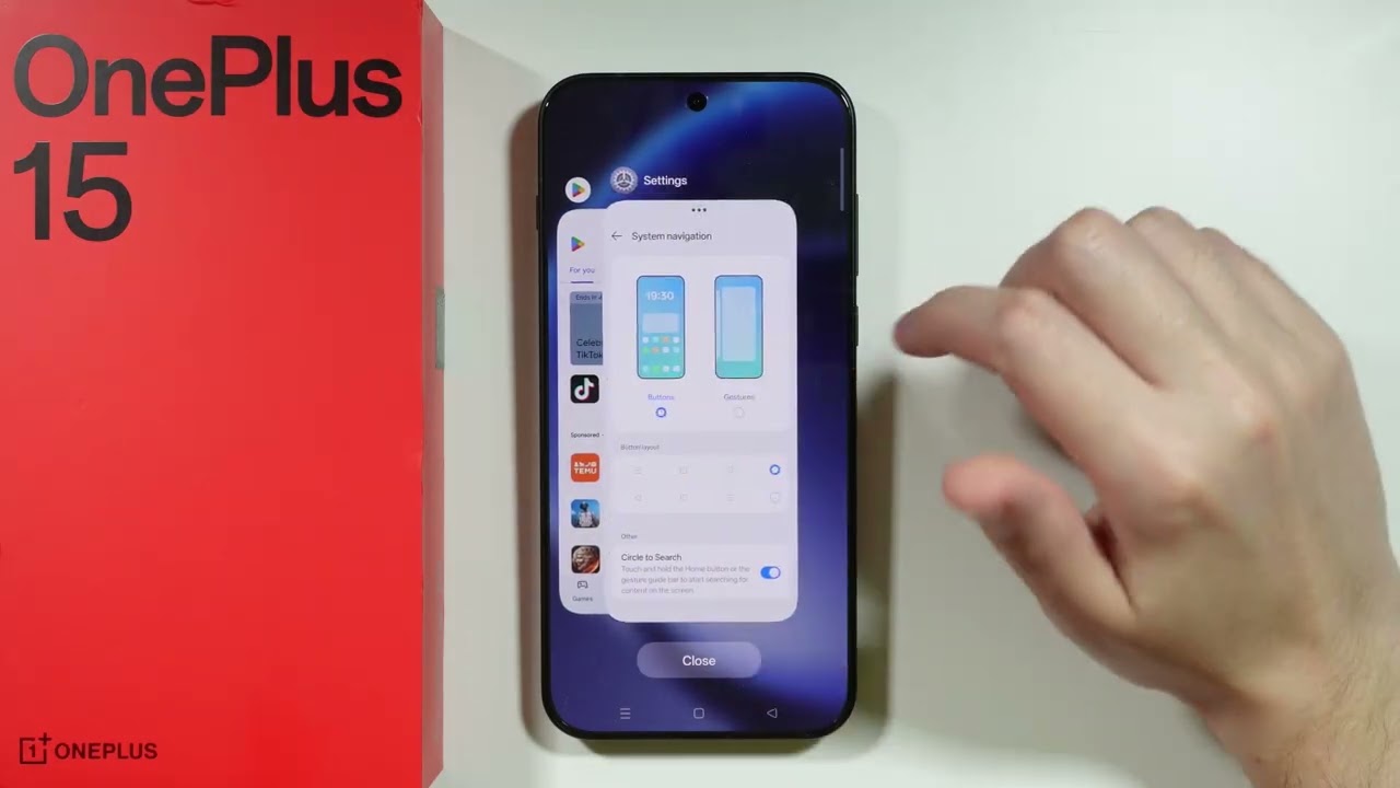OnePlus 15: как закрыть фоновые приложения (недавние задачи)