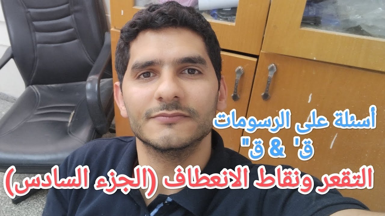 ٢-٤ التقعر ونقاط الانعطاف (الجزء السادس) أسئلة على رسمات ق' و ق