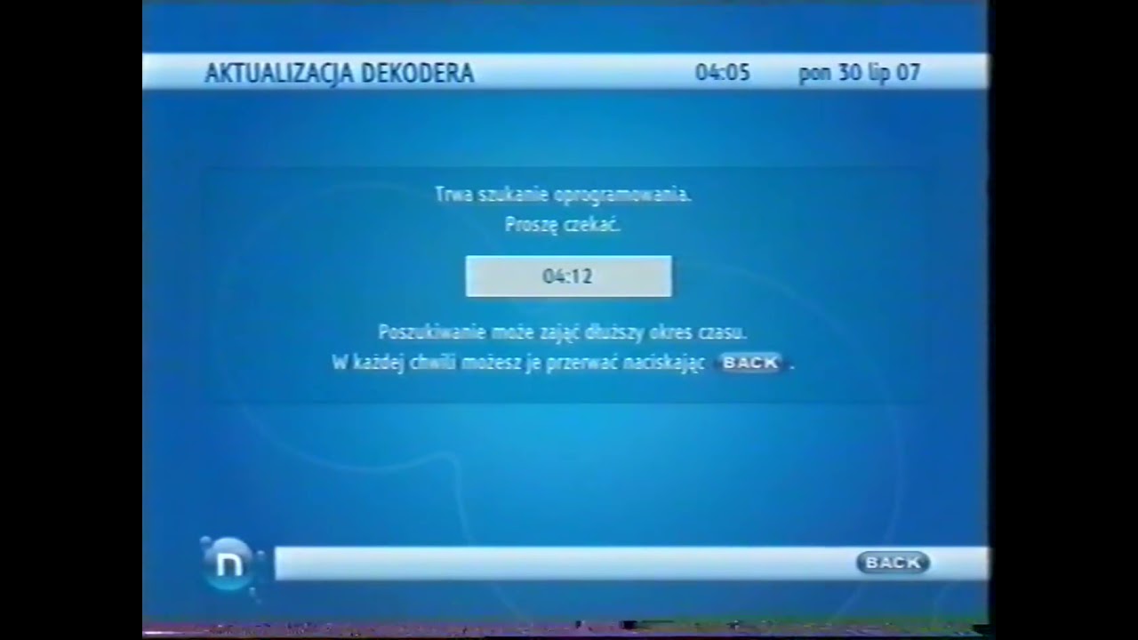 Menu z dekodera 