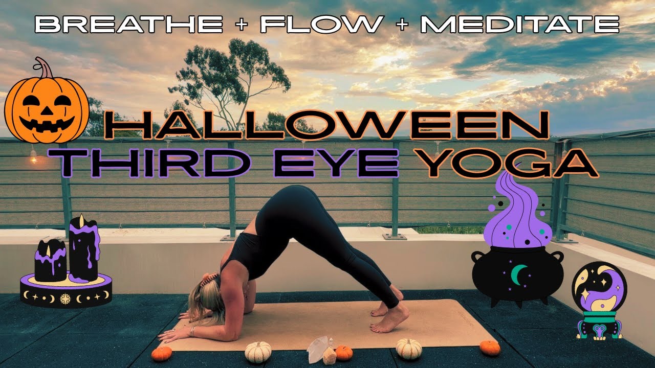 Spooky Halloween Yoga to Activate Third Eye Chakra! | Third Eye Yoga | Third Eye Meditation