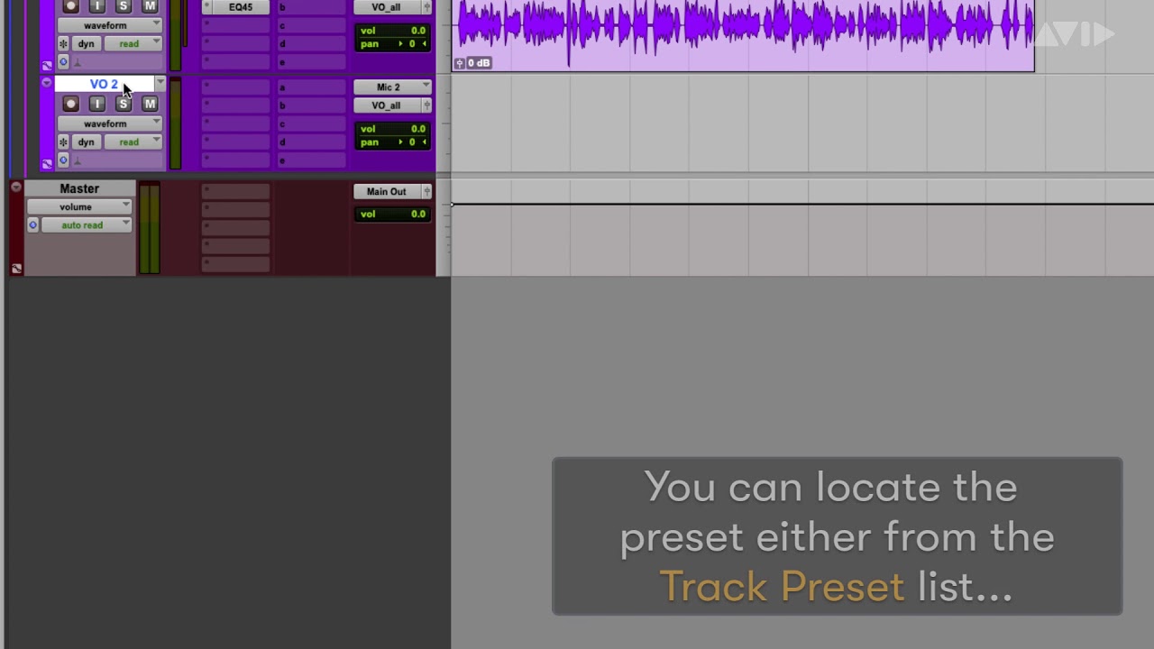 Pro Tools Tech Tip &mdash; Track Presets