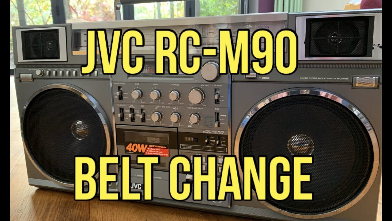 JVC RC-M90 Belt Change. King of Boomboxes. Ghetto Blaster Slow Tape Repair