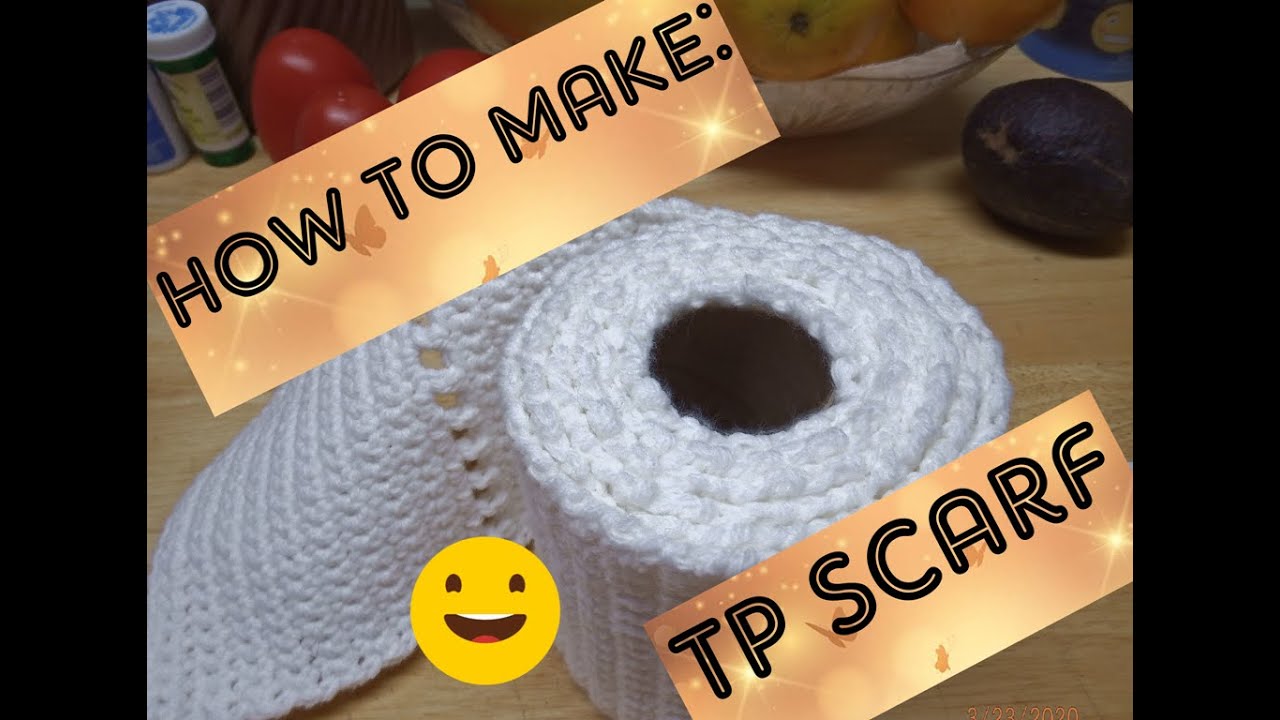 How to crochet a Toilet Paper Scarf Tutorial for beginners #crochet