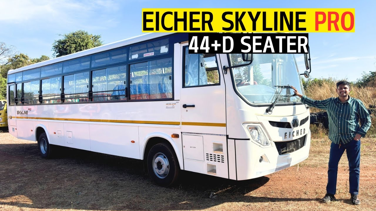 Eicher Skyline Pro 44 Seater Bus Review 2025!