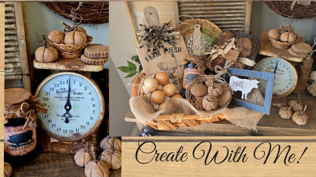 The Cutest Fall DIYS. Decorating on a Budget. Farmhouse Vignettes. Fake Bakes.