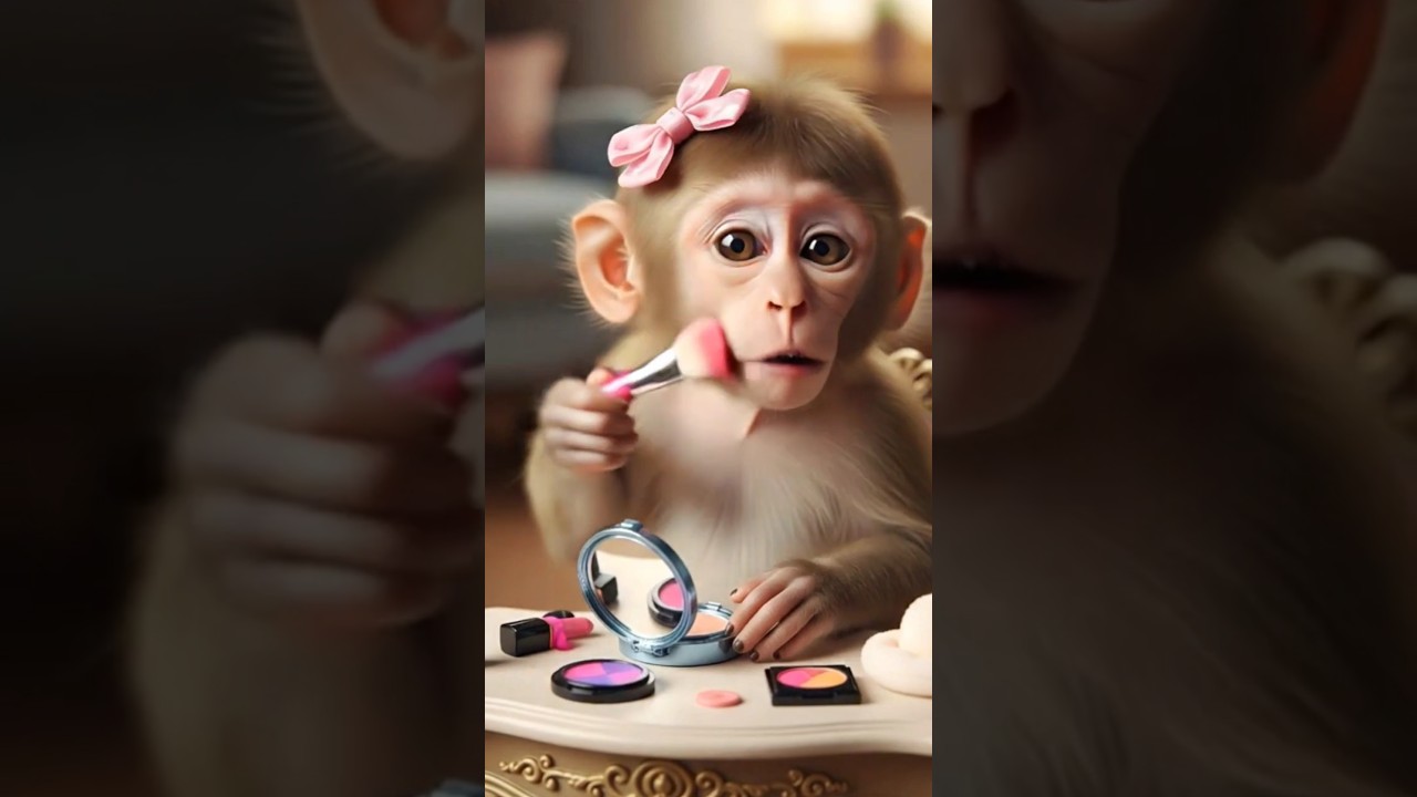 Baby Girl Monkey&rsquo;s Makeup Tutorial 💄 #makeup