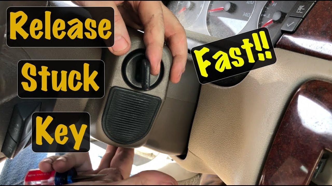 Easy Release & Remove Stuck Ignition Key w/ Dead or Weak Battery (GM Chevy Impala & Buick LaCrosse)