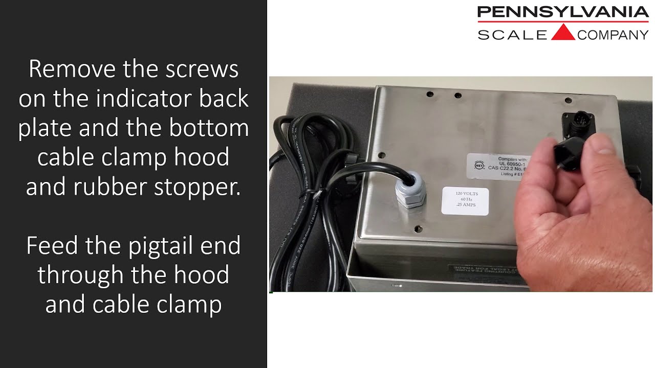 Installing a RS 232 Cable on an Indicator