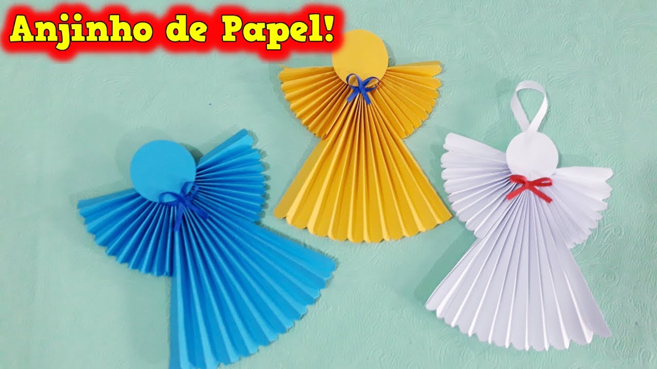 Como Fazer Anjinho de Papel - 😍  - Atividade de Natal para Educação Infantil - Anjinho de Natal!