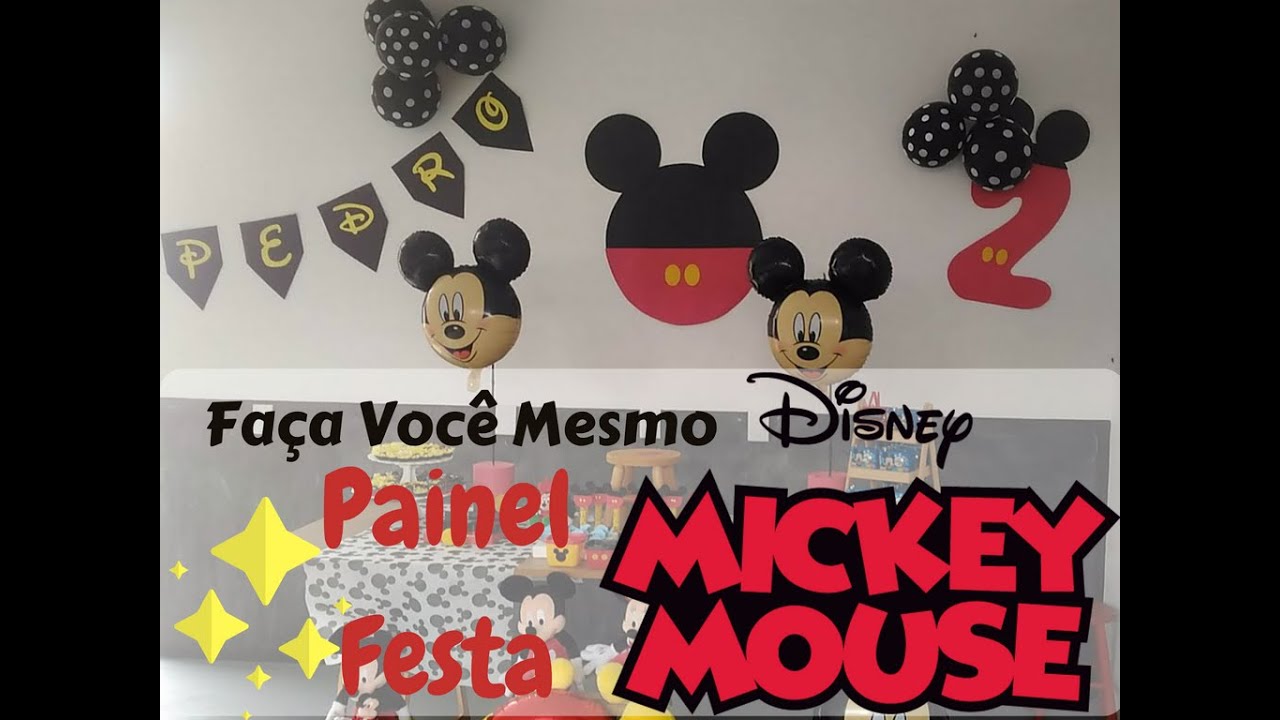 DIY: Painel de festa do Mickey | MUITO BARATO