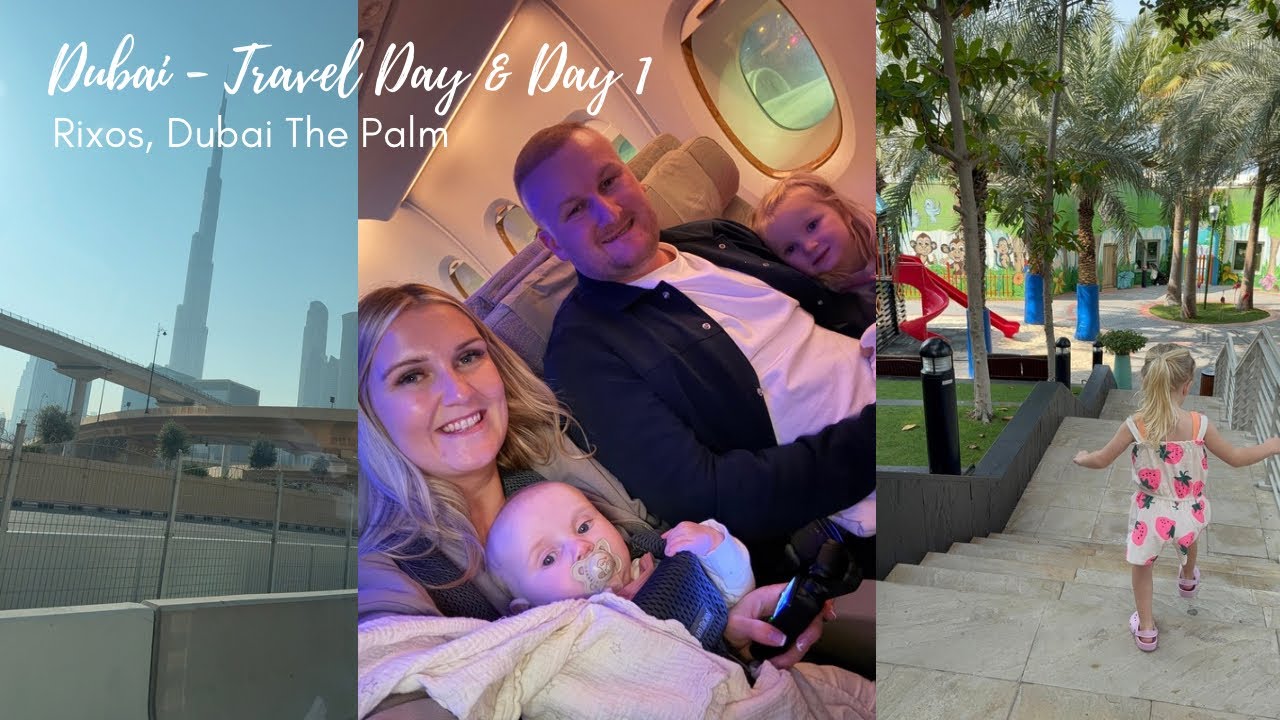 DUBAI TRAVEL DAY & DAY 1 VLOG ✈️ | Flight from Manchester with 2 children | Rixos - The Palm Hotel