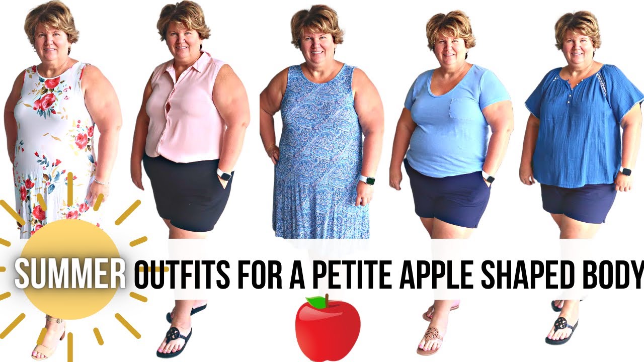 Over 50? Here Are 5 Casual Summer Outfits For APPLE Shape Plus Petite Women