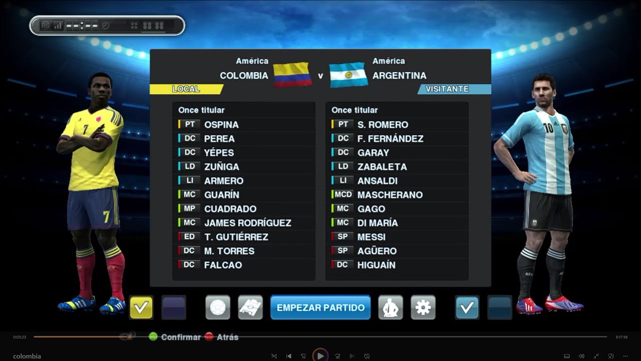PES 2013 Colombia vs Argentina