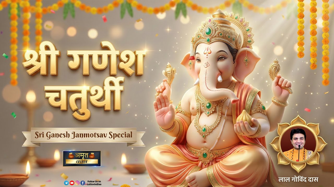 श्री गणेश चतुर्थी 🎊गणेश जन्मोत्सव #maghiganeshjayanti #ganeshchaturthi #birthday #lalgovinddas 👨🏻‍💻