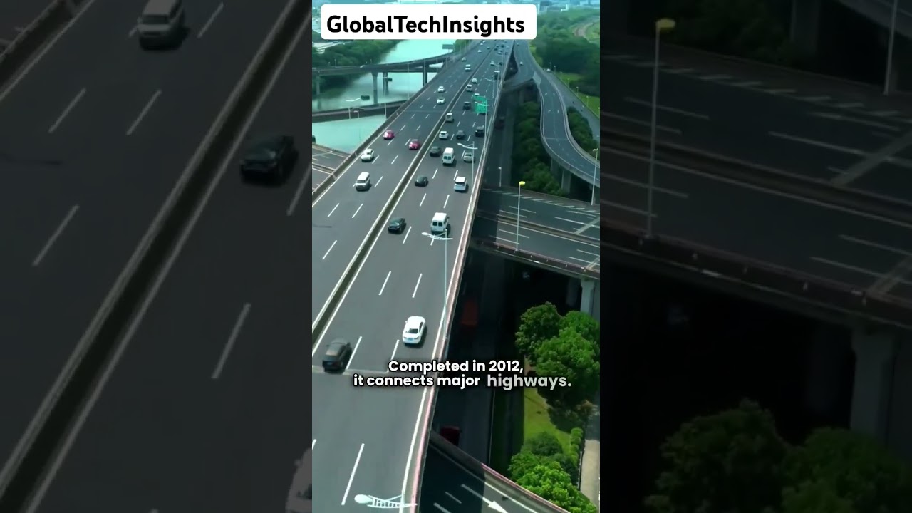 Tokyo's Engineering Marvel - Takosan interchange #facts #global #engineering #shortvideo #reels