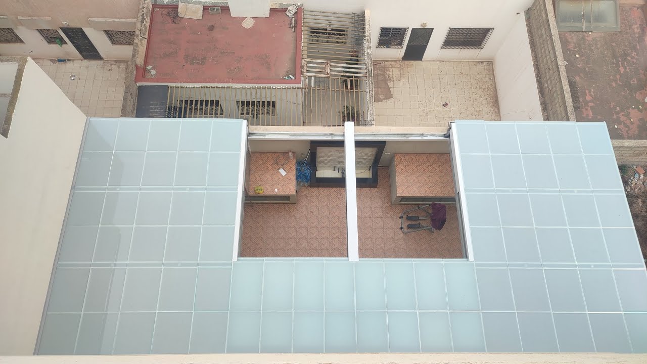 سقف ضواية متحركة كهربائية تغطية لاكور بالزجاج سطاديب والحديد كالفانزي 0660690955