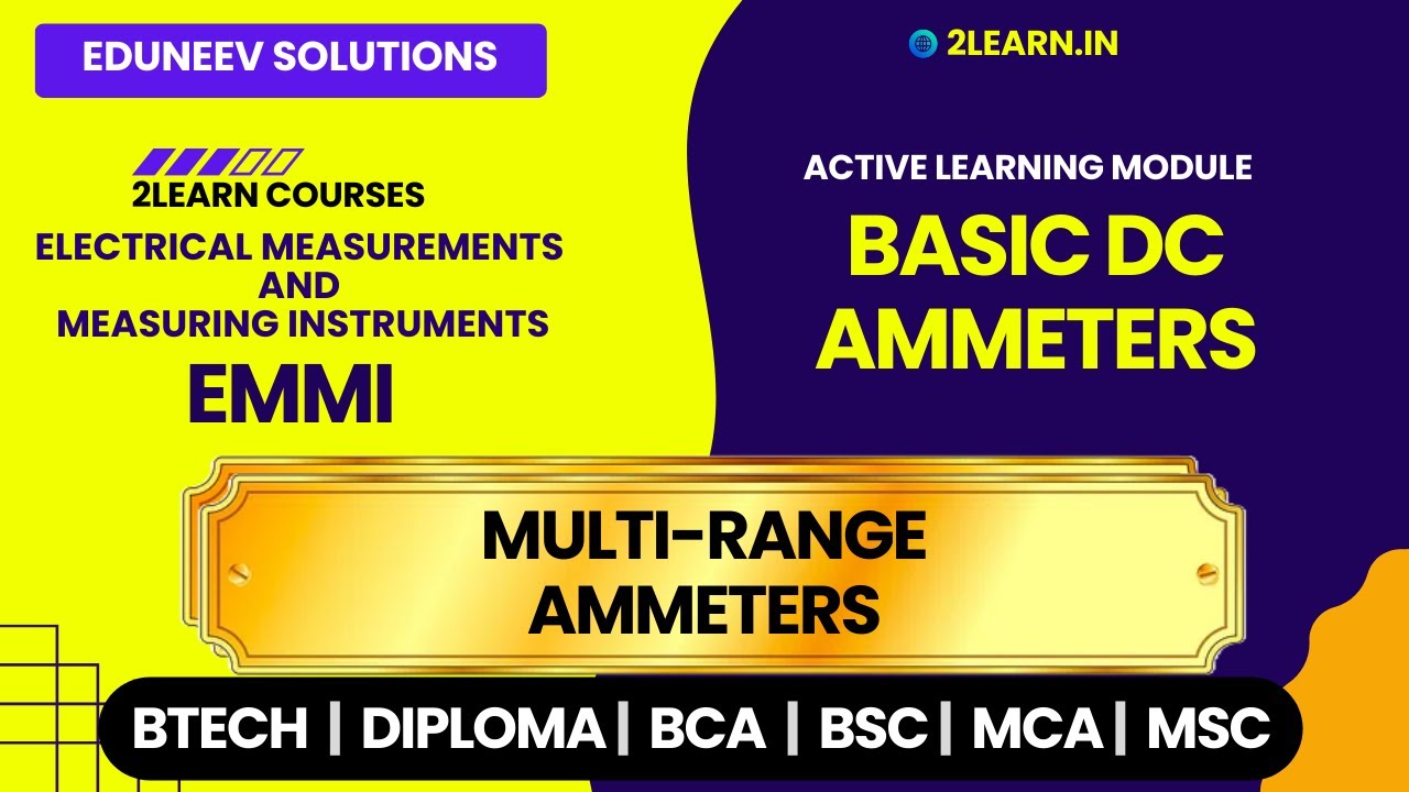 Basic DC Ammeters | Multi Range Ammeters in EMMI