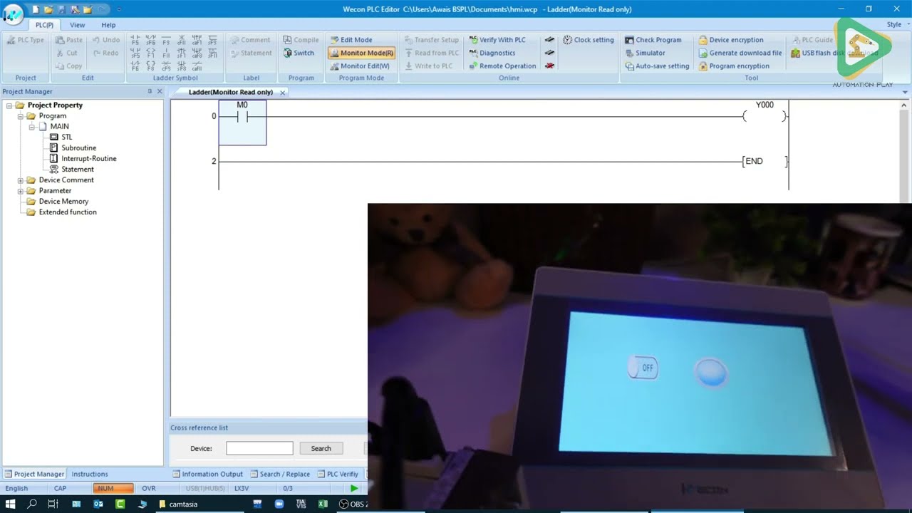 WECON HMI Programming via PISTUDIO and  Interfacing with LX3V PLC via RS422
