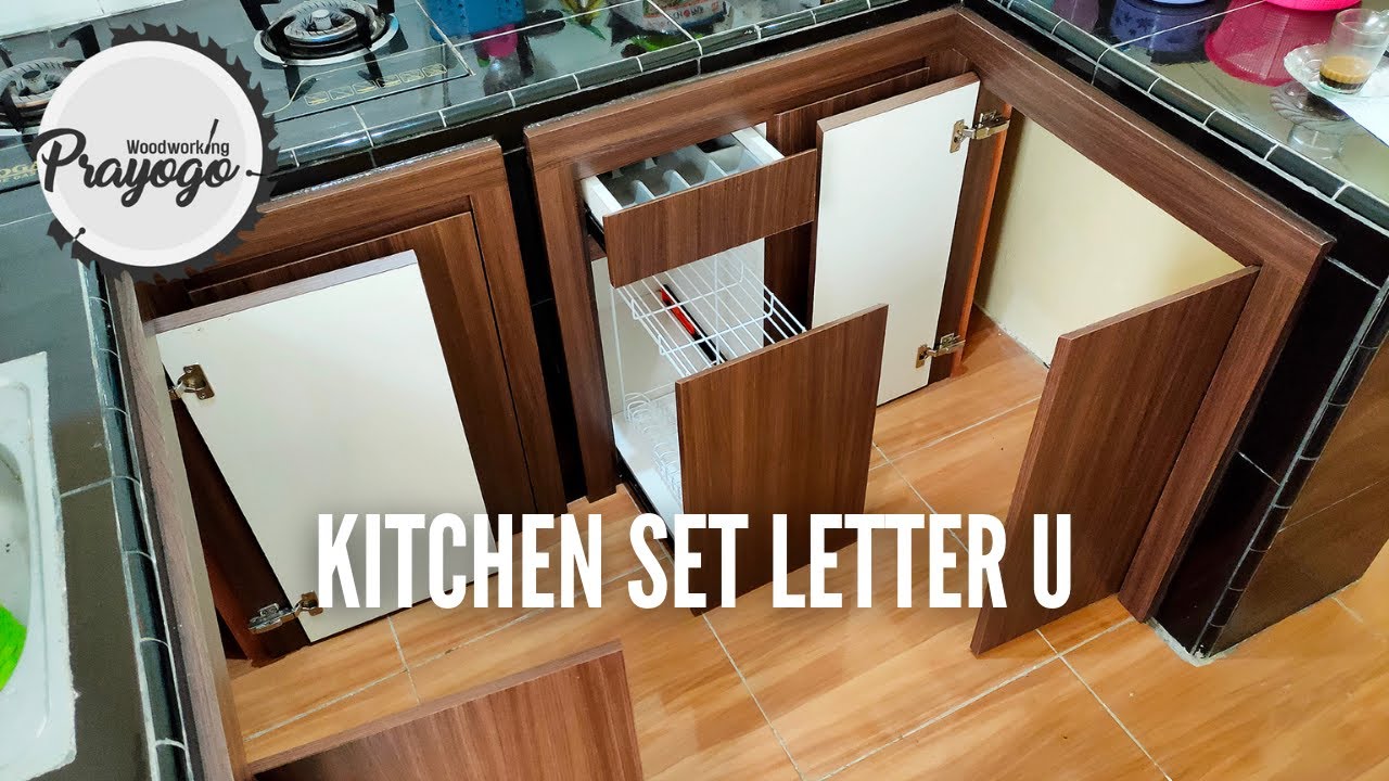 Buat Kitchen Set Bawah Letter U Dengan Multiplek