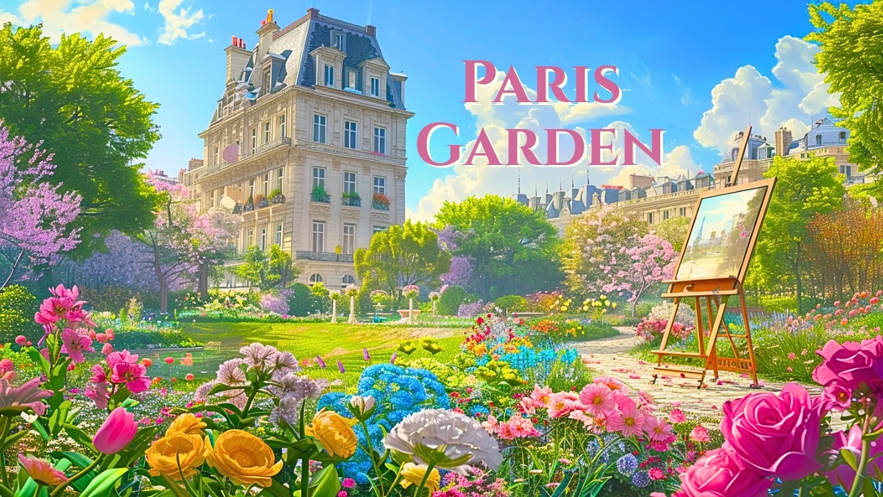 SPRING PARIS GARDEN 🌸 French Instrumental Music — Coffee Playlist | Study, Work & Relax