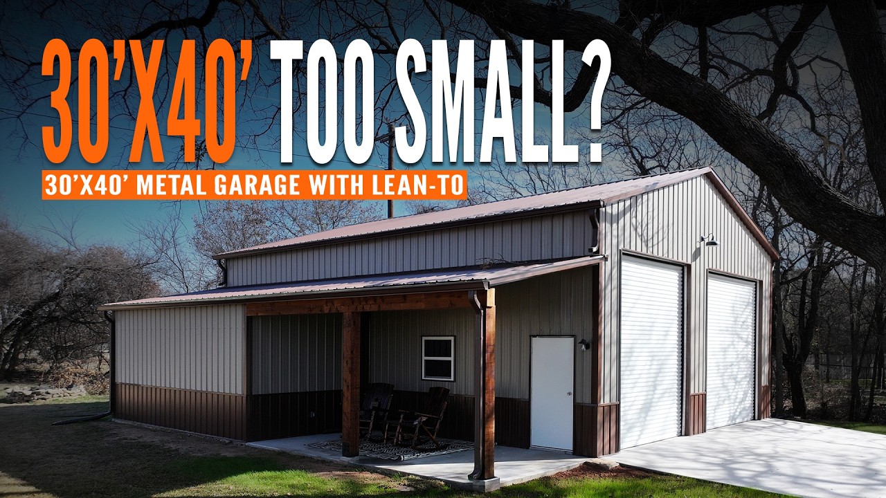 When 30x40 Feels Small...The Lean-to Makes it Bigger! | Metal Garage/Storage | WolfSteel Buildings