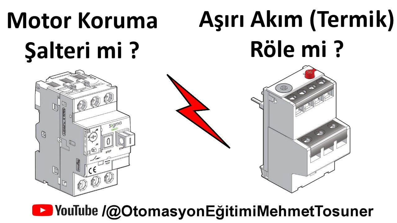 Aşırı Akım ( Termik ) Röle mi ? Motor Koruma Şalteri mi ? #elektrik #otomasyon #devre #kumanda
