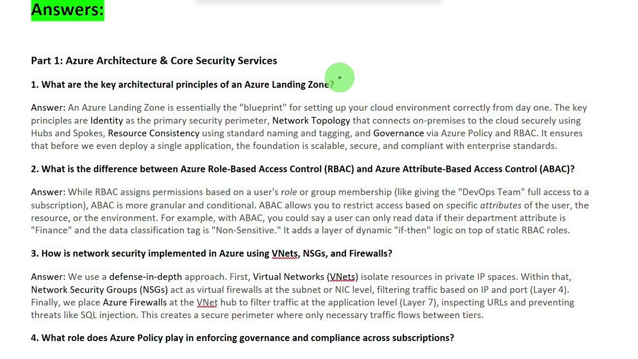Azure DevSecOps: Interview Prep for AI, Azure, Security, Terraform, HIPPA #azuredevops #interview