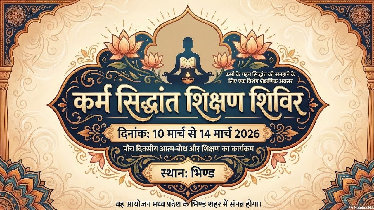 तत्त्वार्थ सूत्र #1 | कर्म का अस्तित्व | आस्रव और बंध में अंतर | भिंड नगर प्रवचन (10-3-26)