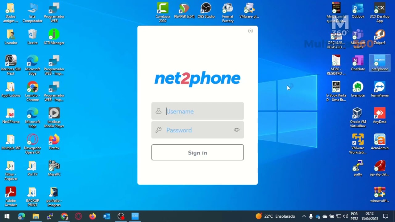 Configura&ccedil;&atilde;o e utiliza&ccedil;&atilde;o de aplicativo para computadores Net2Phone