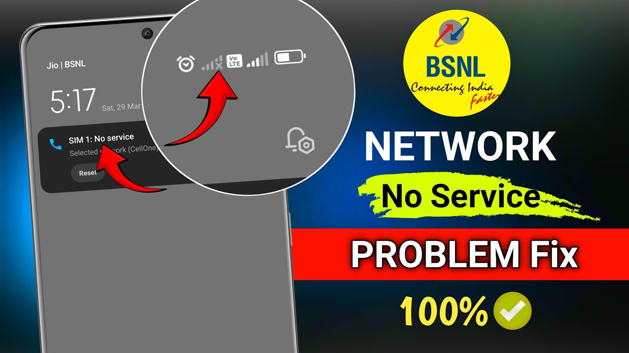 Bsnl Network Problem | Bsnl No Service Problem | Bsnl No Network Problem Fix